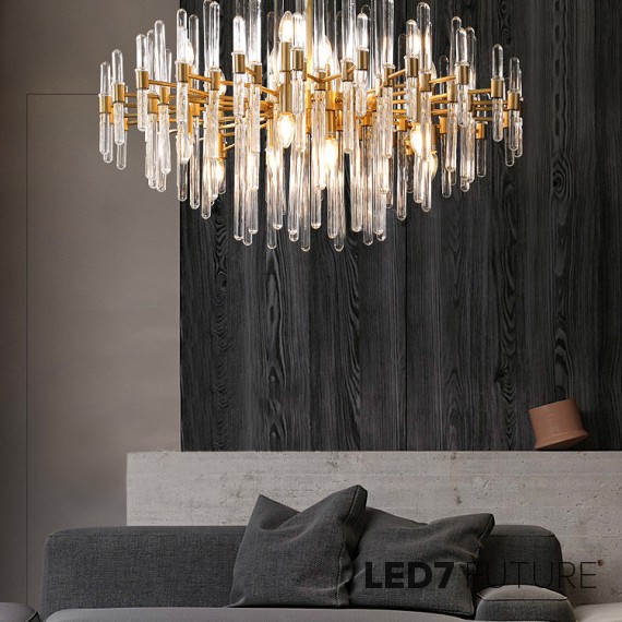 Loft Industry Modern - Tube Bunch Chandelier